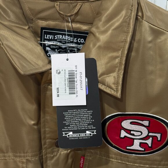GENUINE Levi’s Starter Gold San Francisco 49ers Trucker Full-Snap Jacket - XL - Picture 3 of 12